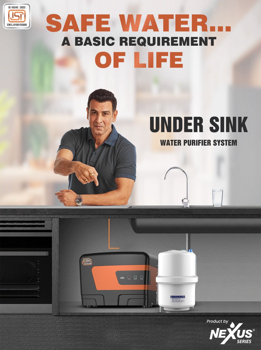 Nexus Series Under Sink RO+UV+AlkalineB12+Copper+Zinc+TDS Controlar